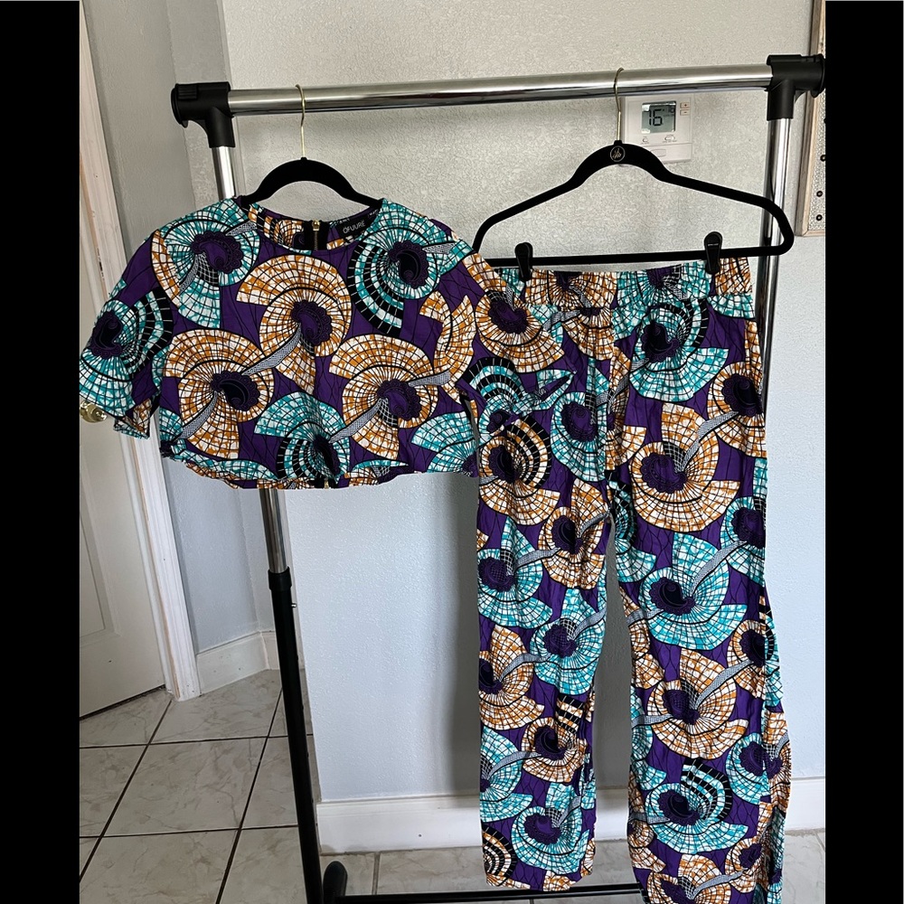 EUC Ankara African print coord set